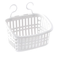 Poolside Storage Organizer with Cup Holders and Towel Hooks for Hot Tub and Outdoor Spa White