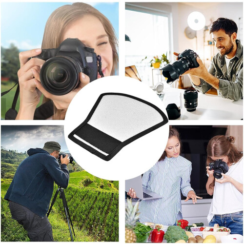 Photo Reflector Foldable Macro Diffuser For Camera, Portable Studio Reflector, White Surface, External Flash Compatible 2