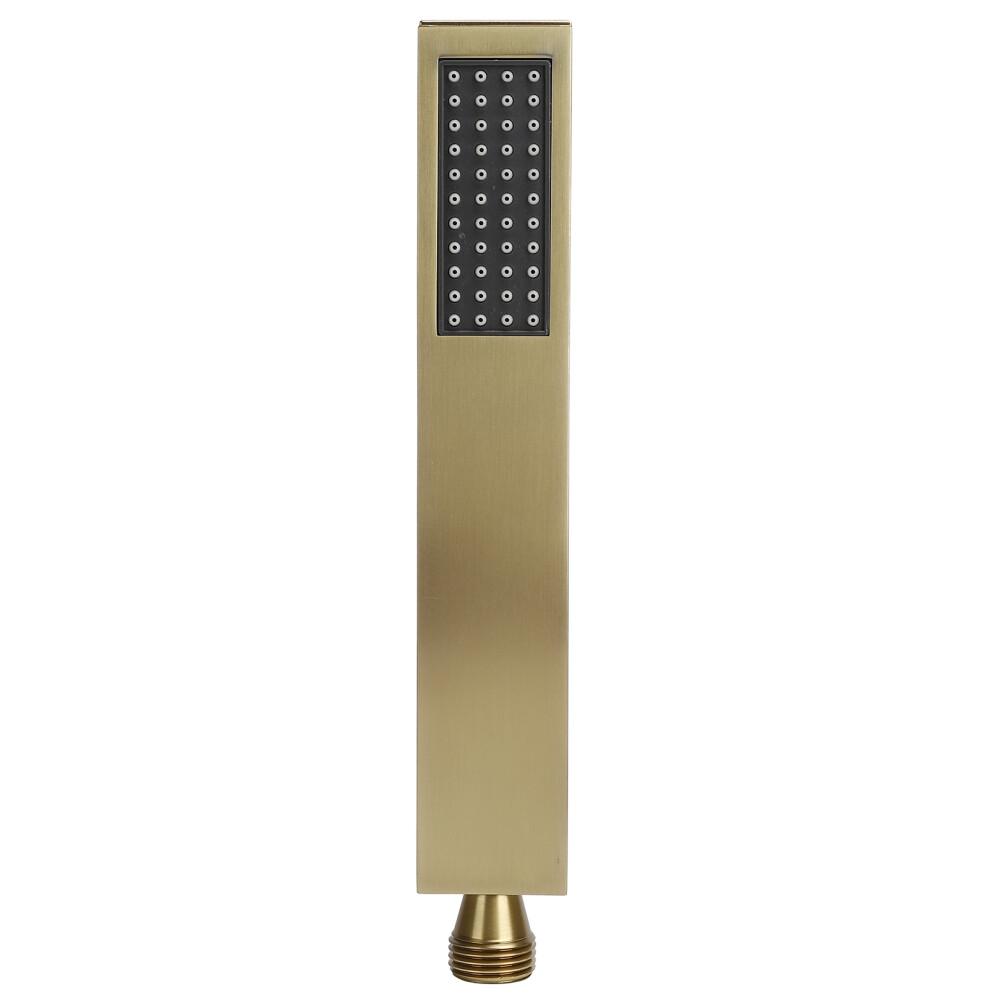 Handheld Shower Head With Wall Connector, Solid Brass Construction High Pressure Shower Set With Anti Clogging Silicone Nozzles, Universal G1/2 9358999795249