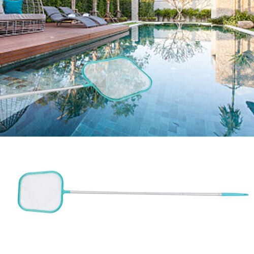 Heavy Duty Pool Skimmer, Fine Mesh Leaf Rake for Efficient Collection, Universal Pole Adapter Ensures Compatibility with All Pools 2