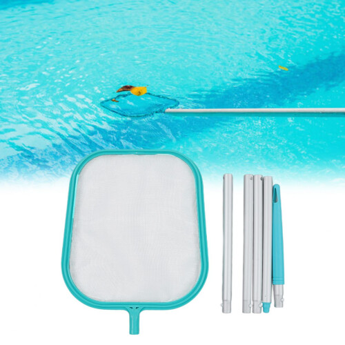 Heavy Duty Pool Skimmer, Fine Mesh Leaf Rake for Efficient Collection, Universal Pole Adapter Ensures Compatibility with All Pools 1