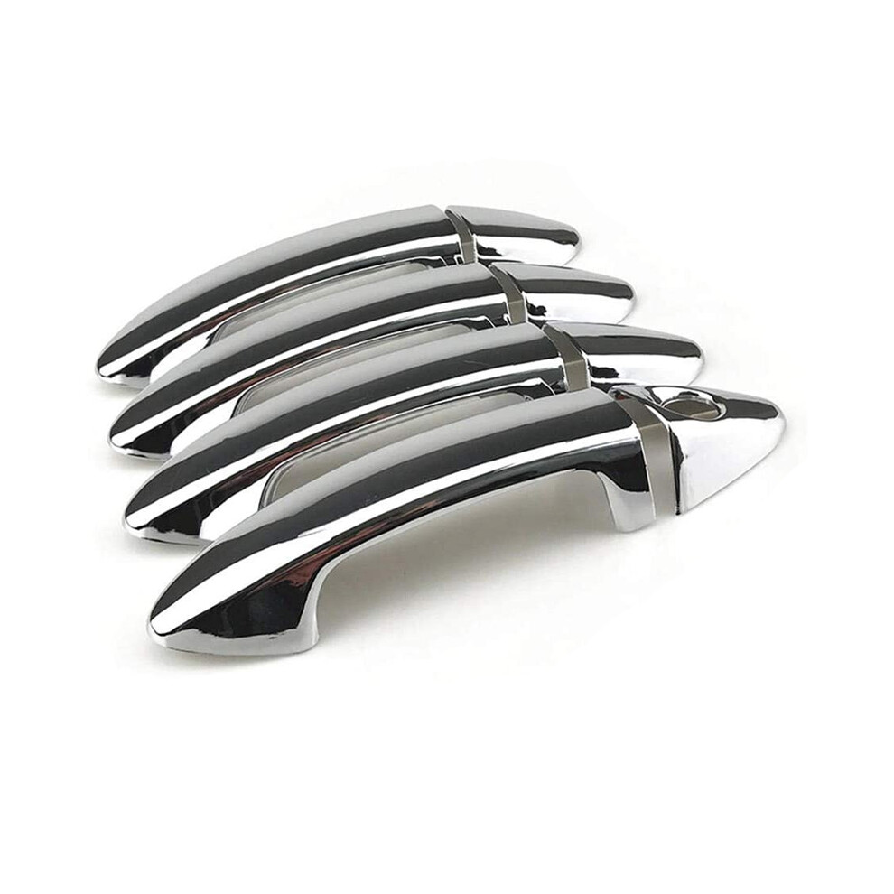 Car Exterior Door Handle Cover Sticker For Fiesta 2009 2010 2011 2012 Accessories, Silver 6031797943366