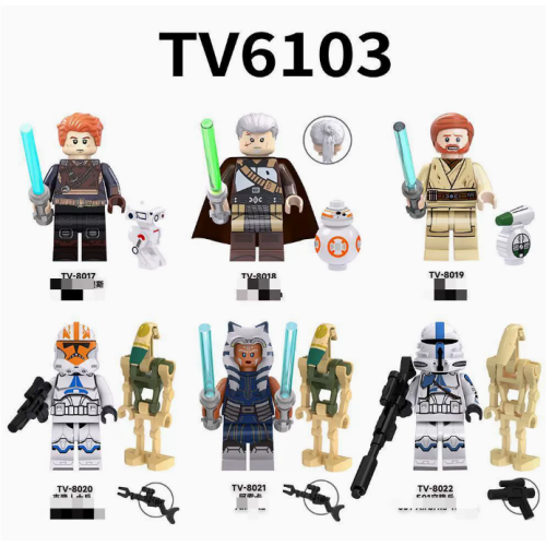 6pcs Star Wars Minifigures Set Fit Lego
