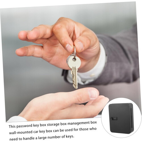 Wall Mounted Key Cabinet With Combination Code Lock, Compact Indoor Key Organizer, Rounded Corners 2
