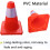 Traffic Safety Cones With Reflective Strips For  Visibility, Stackable Marker Cones, Road Warning Cones, 1 Piece 2