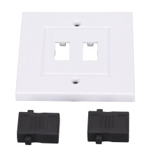 Pannello HDMI da parete a 2 porte bianco 86x86mm HDMI 2.0