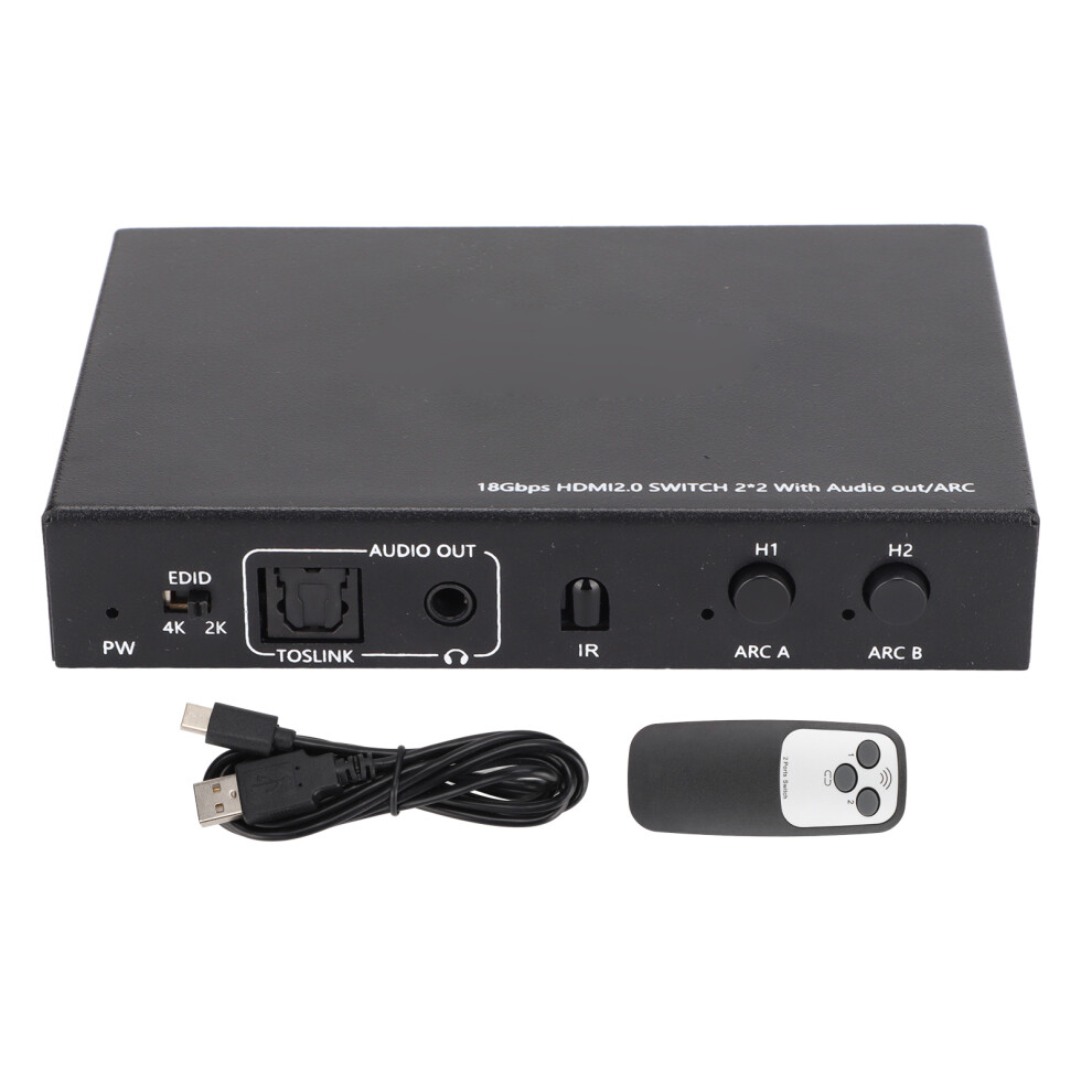 Digital Optical Output Hdmi Audio Extractor 4K Ultra Hd Coaxial Converter Edid Settings 3.5Mm Aux Output Hdcp Support Low Power Consumption Wide 9159805526381