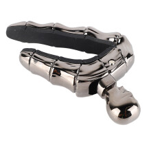 Capo per chitarra in metallo a forma di teschio per chitarra elettrica, acustica e ukulele, nero