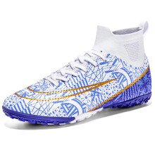(White TF, 39) Men Football Boots Futsal Outdoor FG/TF Professional Unisex Soccer Shoes High-quality Grass Training Sport Ultralight Non-Slip