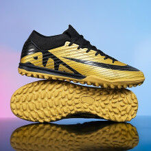 (Black Gold TF, 35) New Mid-top Men Match Sneakers Football Boots Cleats Soccer Shoes High-quality Hot-selling Non-Slip FG/TF Futsal Indoor