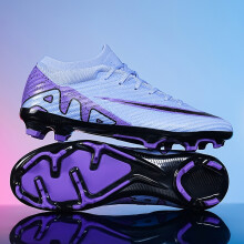 (Purple FG, 43) New Mid-top Men Match Sneakers Football Boots Cleats Soccer Shoes High-quality Hot-selling Non-Slip FG/TF Futsal Indoor