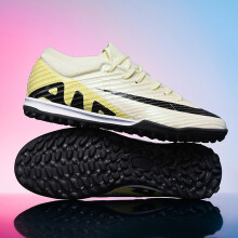 (Beige Black TF, 42) New Mid-top Men Match Sneakers Football Boots Cleats Soccer Shoes High-quality Hot-selling Non-Slip FG/TF Futsal Indoor