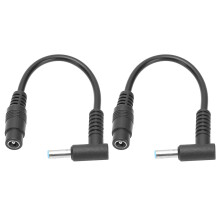Strømforsyningsadapter for lader, DC-strømkabel 5,5 x 2,1 mm hunn til 4,5 x 3,0 mm hannkontakt, DC-kontakt for HP bærbar PC-erstatning