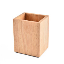 Natuurhouten pottenhouder, houten bestekhouder voor in de keuken, gemakkelijk schoon te maken bestekbak met een strak design en multifunctionele