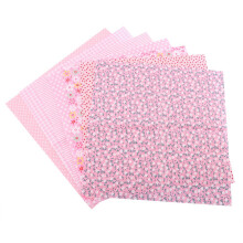 Assorted Fat Quarter Fabric Bundles For Crafting, Home Decoration, Quilting, Sewing, 7pcs Of 25x25cm Pink, 100% Cotton