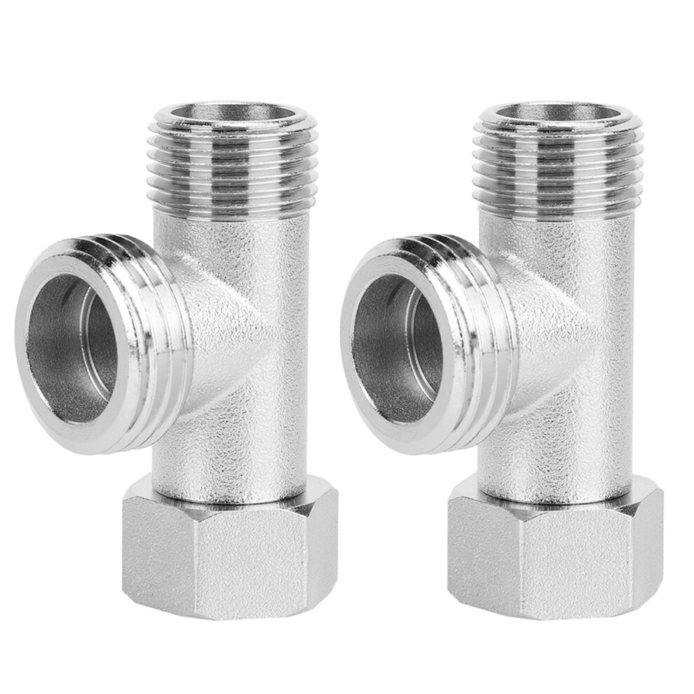 Pure Copper Plumbing Tee Connector, Innovative Spool Structure Design For Effortless 180 Rotation Switching, Permanent Service Life, Side 1/2 Teeth 9448196670699