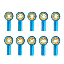 10Pcs Metal M2 Link Tie Rod End Joint Buckle Steering Pushrod Tie Rod End for RC Car Boat Upgrade Parts,
