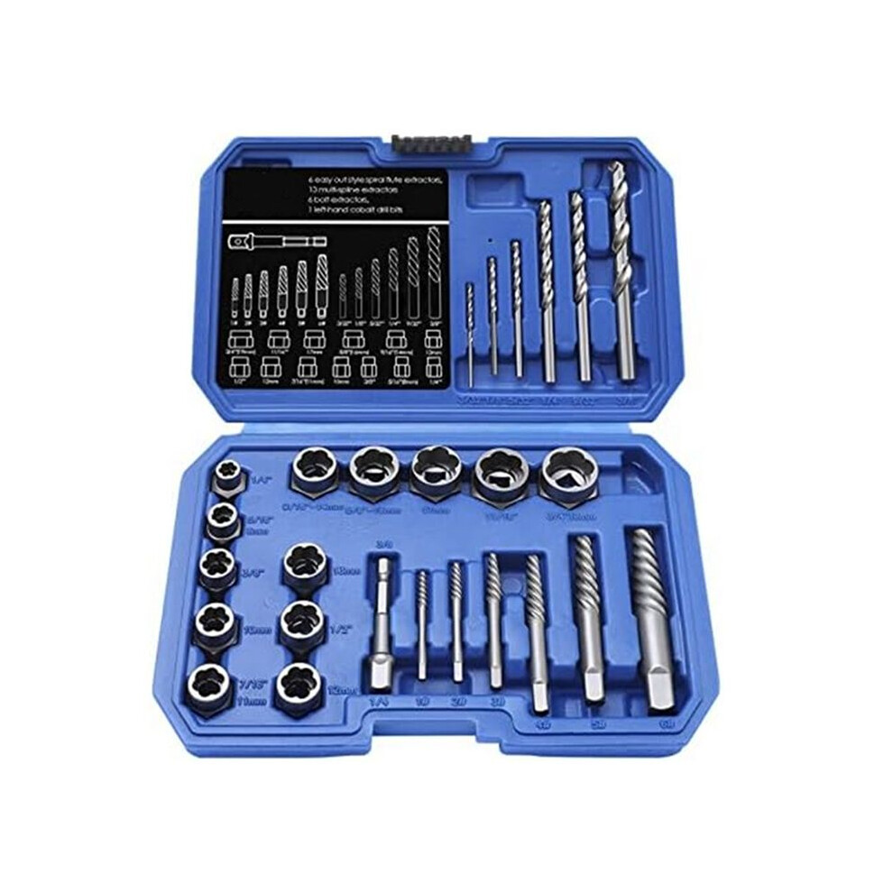 Screws & Bolts Extractor Set Drill Bit With Hex Adapter, Out Broken Lug Nut Extractor Stripped Screw Remover Set 6034162246512