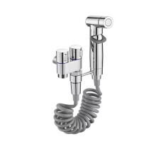 1-In-2-Out Dual Control Valve Multi-Function Faucet Shower Pressure Bathroom Faucet Kit for Bidet and Shower-C