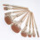 9 Golden Oval Makeup Brush Beginner Brush Foundation Blush Traceless Makeup Brush Set 4