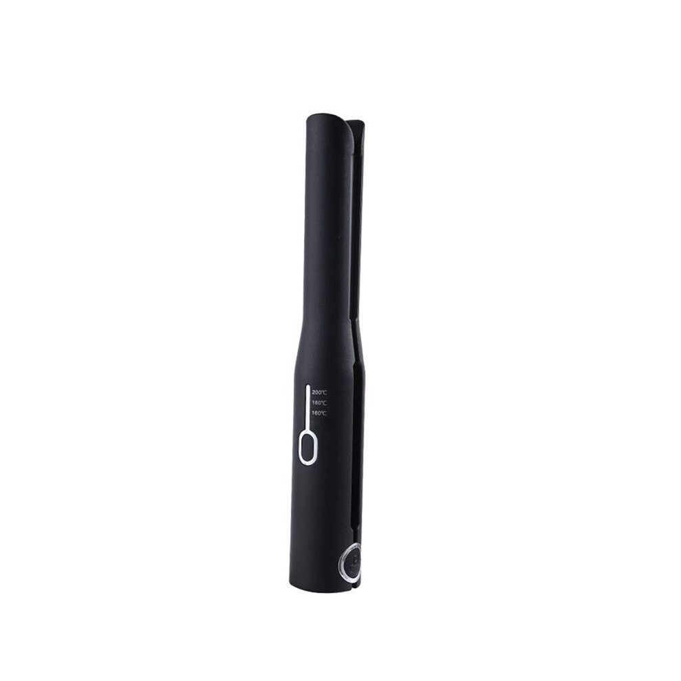 Black 2 In 1 Cordless Hair Straighteners And Curler,Usb Rechargeable Travel Hair Straightener,Portable Hair Curler,