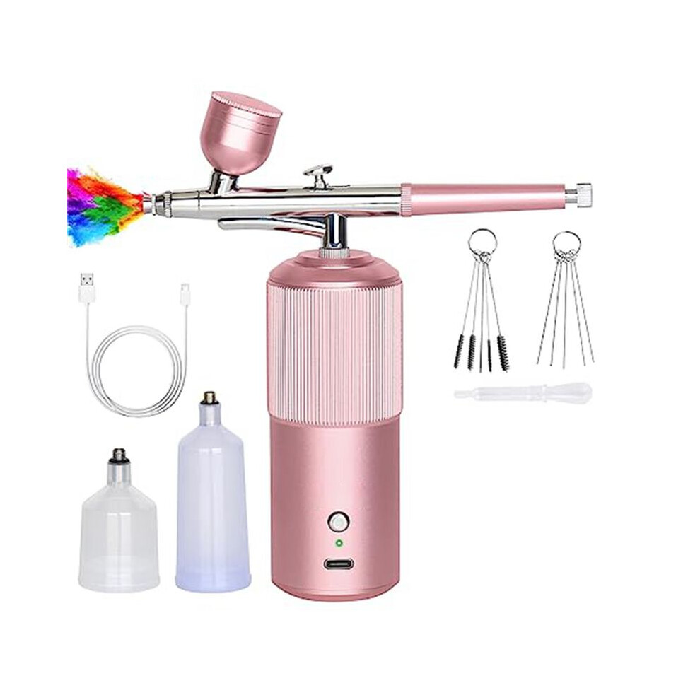 Airbrush Kit - Rechargeable Handheld Airbrush Compressor, Professional Cordless Auto AirbrushGun, for Nail Art, Makeup A