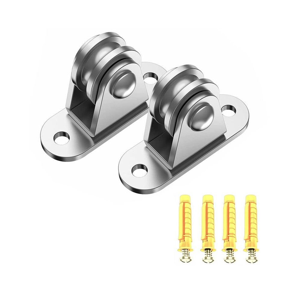 Carbon Steel Pulley Block, Small Pulley Block Silent Pulley, Material Handling And Diy Kits Moving, 2Pcs 6032421982294