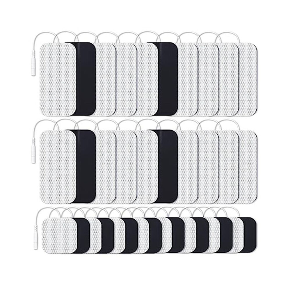 36 Packs 2 Sizes Electrodes For Tens Unit, Reusable And Latex Free Pigtail Tens Pads (2Mm Connector) 4712073972714