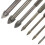 Tile Drill Bit Concrete Cement Drill Bit Multi-Function Punch Hole Opener Four-Edged Triangular Drill Bit Set Carbide 4