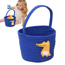 Storage Basket Large Capacity Woven Organizer Bin with Handles for Toys Blankets Baby Room
