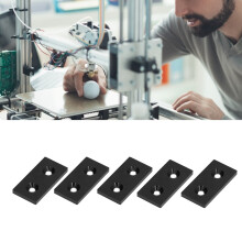 5 Stück Aluminiumprofil-Endkappen 4080 mit Doppelbohrungen Schwarze Legierungsabdeckung