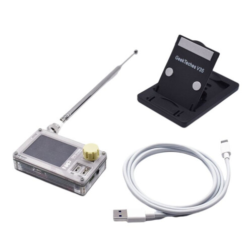 Rádio TEF6686 DSP Tela IPS de 2,0 Polegadas ESP32 Rádio de Banda Completa FM/LW/MW/SW Receptor de Rádio de Ondas Curtas C 2