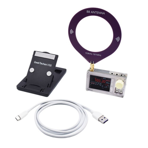 Rádio TEF6686 DSP Tela IPS de 2,0 Polegadas ESP32 Rádio de Banda Completa FM/LW/MW/SW Receptor de Rádio de Ondas Curtas C 1
