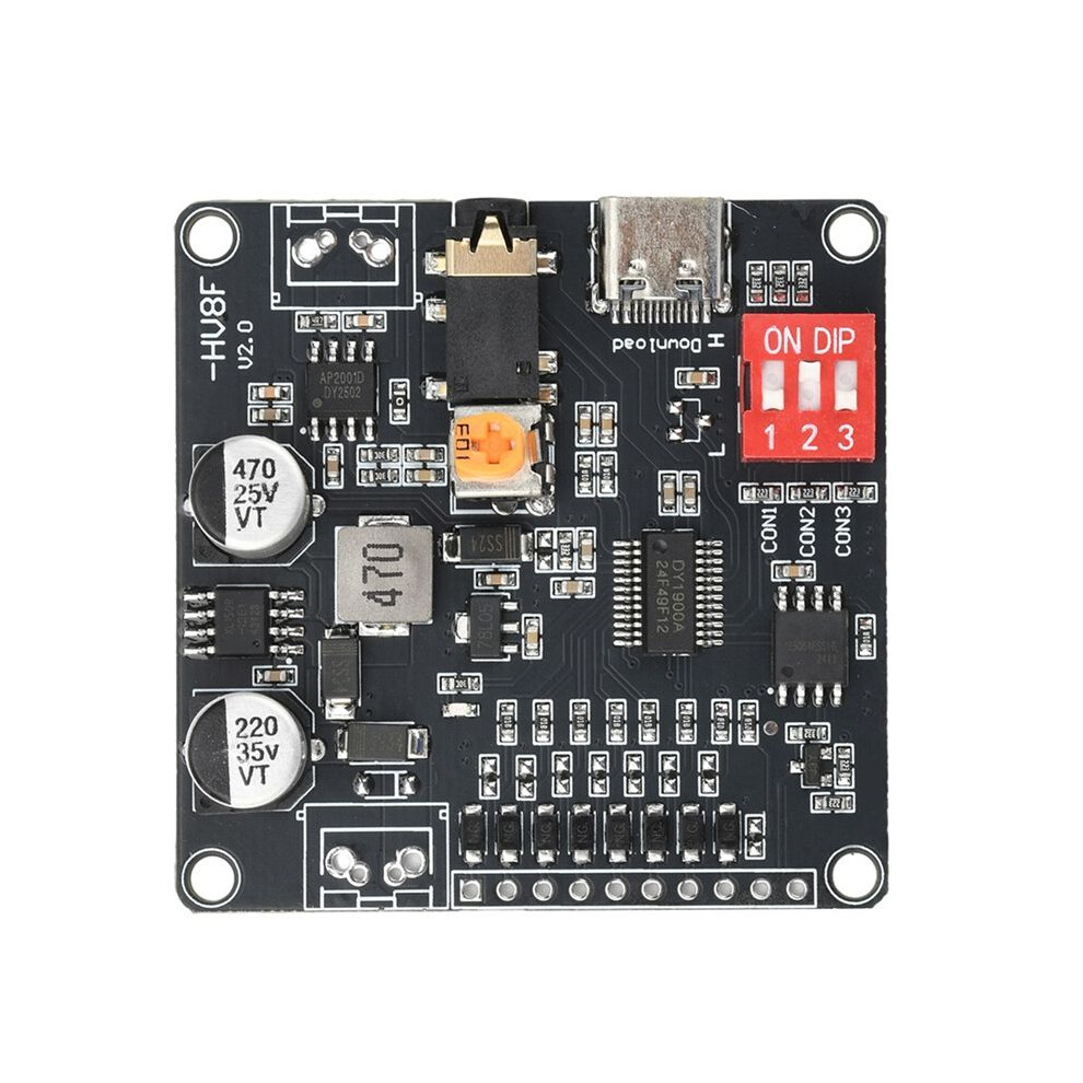 Dy-Hv8f 12V/24V Trigger Serial Port Control 10W/20W Voice Playback Module With 8Mb Flash Storage Mp3player For ,A 6032029566629