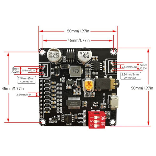 DY-HV8F 12V/24V Trigger Serial Port Control 10W/20W Voice Playback ...