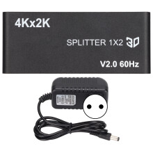 HDMI-Splitter mit Deep Color (8-Bit, 10-Bit, 12-Bit), 4K x 2K 60 Hz HDMI 2.0-Verteilerbox für Spielekonsolen, HDCP-konformes HDMI-Kabel