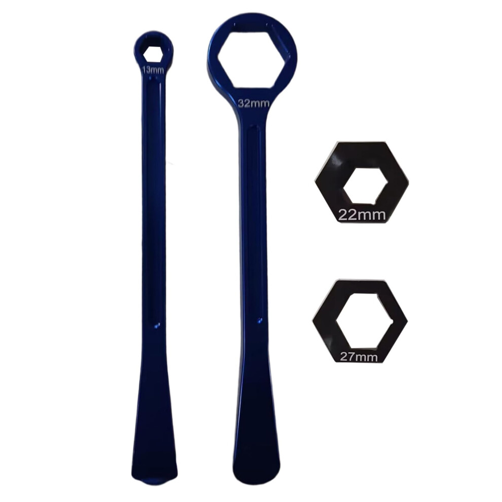 Motorcycle Tire Changing Tool Aluminum Lever Wrench Set 13/22/27/32Mm With Multi Adapters 9347817645064