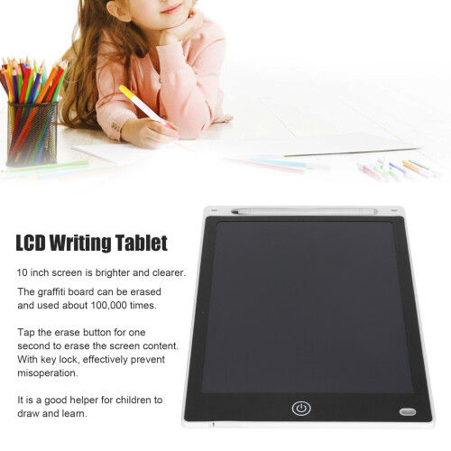 10-Inch White LCD Kids Doodle Writing Board for Calligraphy Practice 2