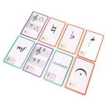 50 Pcs Color Coded Double-Sided Piano Note Music Flash Cards for Learning