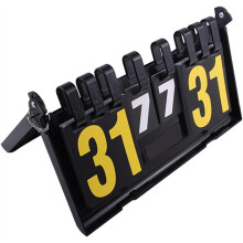 Scoreboard Score Keeper, 4 Digit Tabletop Flip Score Board for Table Tennis, Football, Basketball, Durable Design