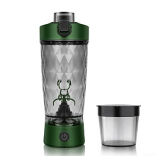 Protein Shaker Bottle USB Rechargeable Electric Mixer Cup for Smooth Protein Blending Green