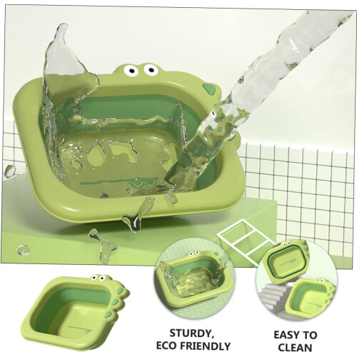 Washbasin Foldable Bath Seat for Newborns - Safe Material, Adjustable Height, Lightweight Design, Portable Baby Bathing Solution 1