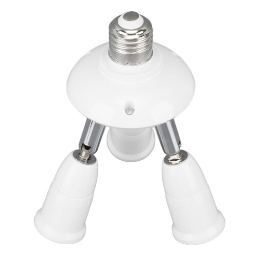 E26 E27 Light Socket Splitter Adapter, 360 Adjustable, 85-265V 2