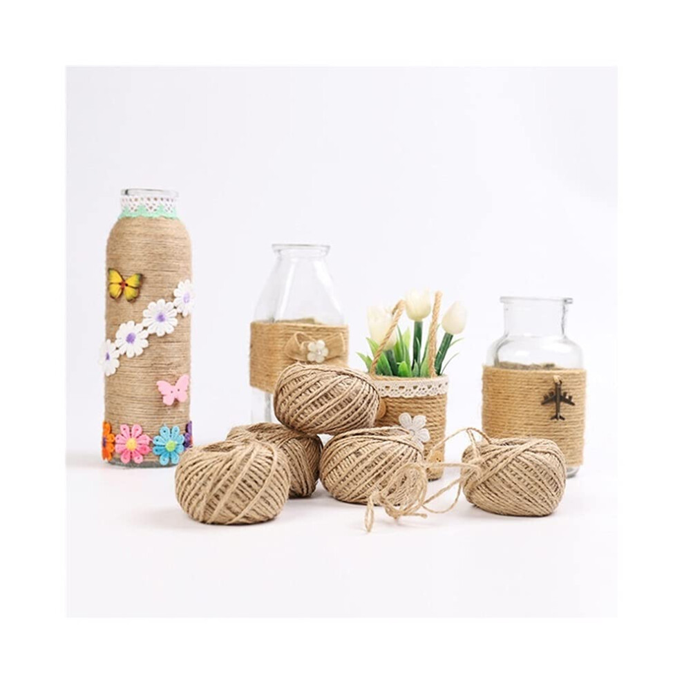 Natural Jute Twine And Hemp Rope 100M Durable Braided For Crafts, Gift Wrapping, Gardening 9382693418142