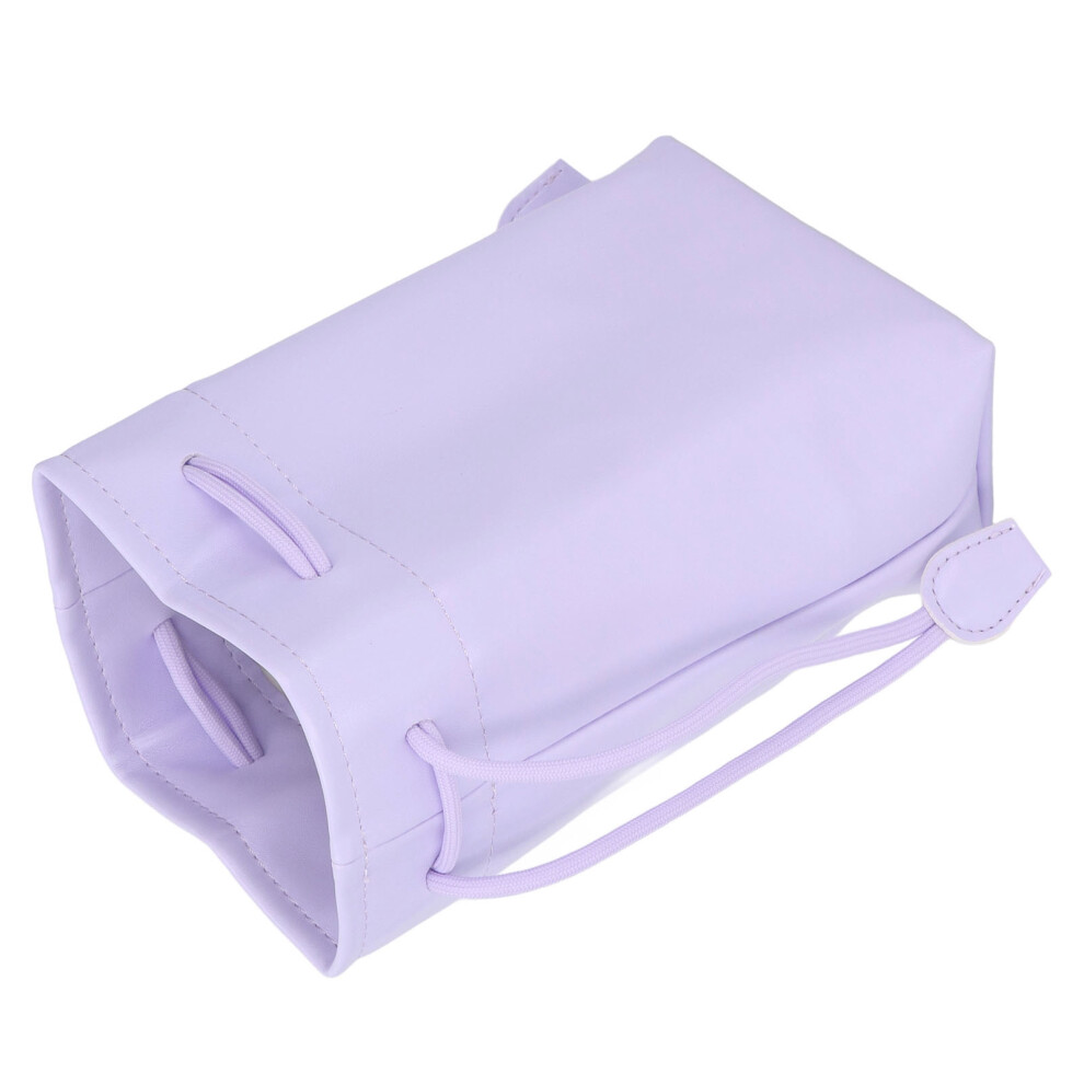 Pu Leather Drawstring Camera Pouch Waterproof Organizer 11.5X7.5x19.5cm Purple 8461376460966