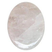 Anxiety Relief Worry Stone, Reiki Healing Pocket Stone Made from Natural Clear Quartz Crystal for Energy Balancing and Meditation, Polished Palm