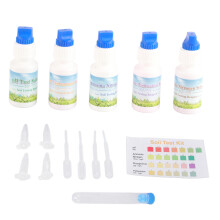 pH-stikstoftestkits, fosfor-kaliumtest, realtime NPK- en pH-test met draagbaar en lichtgewicht ontwerp, compleet met reagentia en