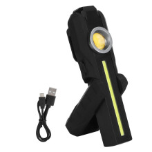 Lanterna de trabalho recarregável COB com desinfecção ultravioleta, lâmpada LED multimodo com base magnética para uso doméstico e externo, luz