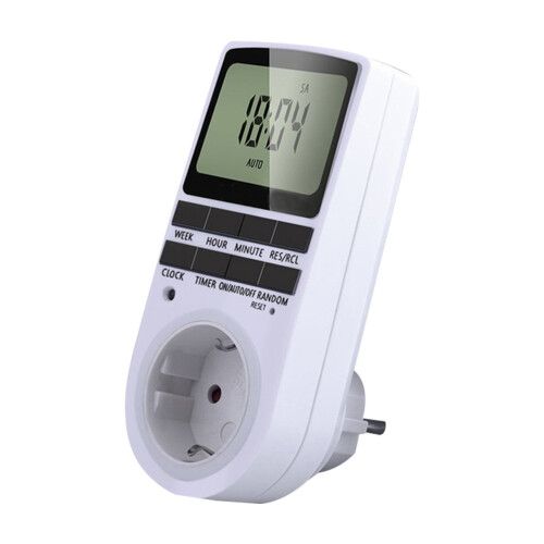 Elegant Programmable Digital Timer Sockets, 24 Hour 7 Day Flexible Programming For Household Appliances Control, Compact And Energy-Saving Security