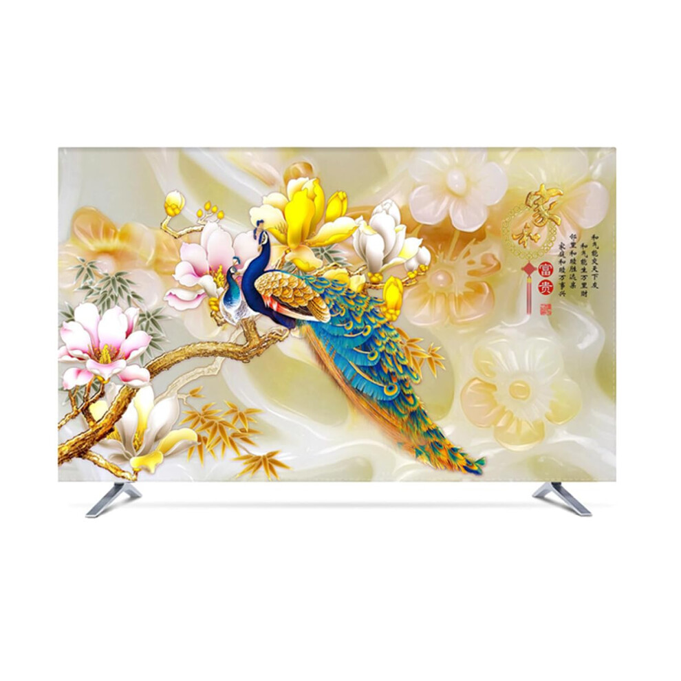Waterproof Tv Dust Cover For Wall Mounted Led Lcd Screen, Colorful Print, 100In Size B 9382693418838